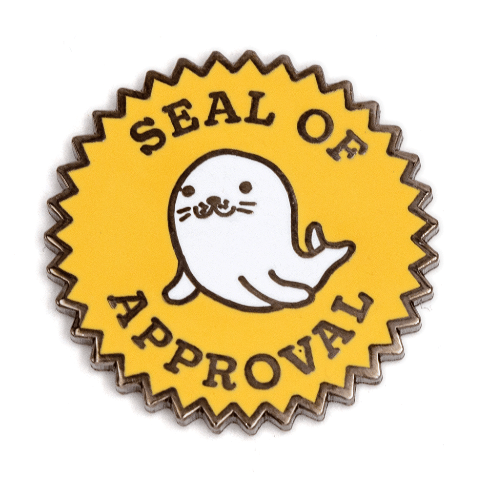 Seal of Approval Enamel Pin