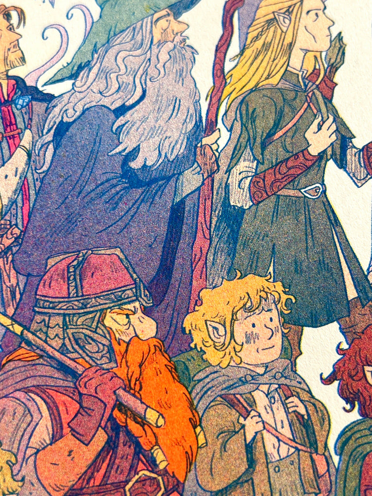 Riso Print - Lord of the Rings, Fellowship
