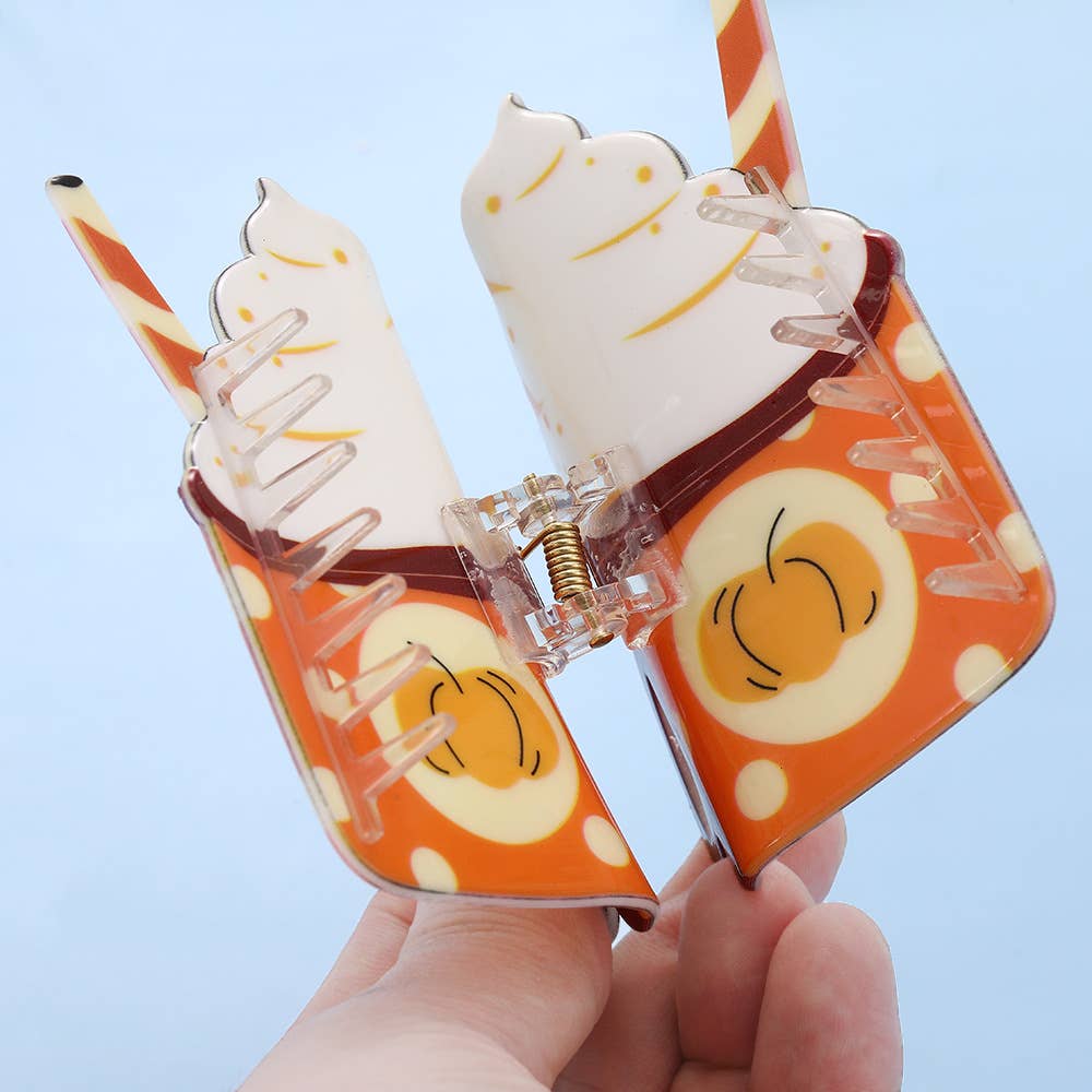 Hair Clip - Cartoon Popcorn