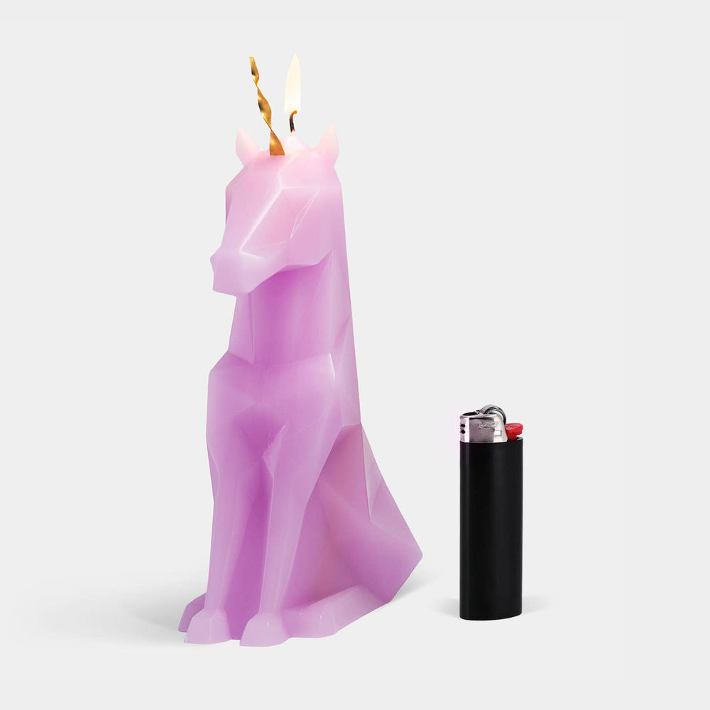 PyroPet Candle - Einar Unicorn Skeleton (Lilac)
