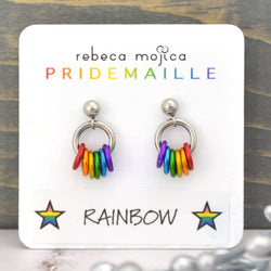 Pridemaille Tiny Hoop Earring - LGBTQ Rainbow