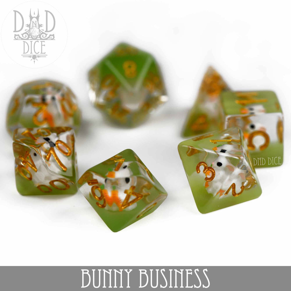 RPG Dice Set - Bunny Business