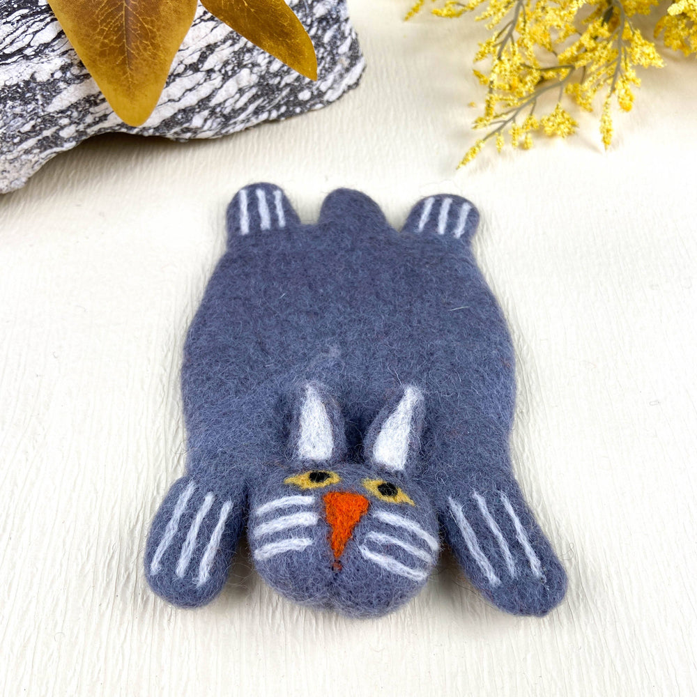 Animal Rug Coaster - Gray Cat