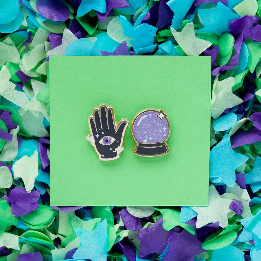 Enamel Earrings - Fortune Teller