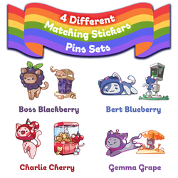 Mystery Dice - Kawaii Fruit Cat Milk Carton Case