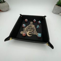 Vegan Leather Dice Tray - Moon Magic