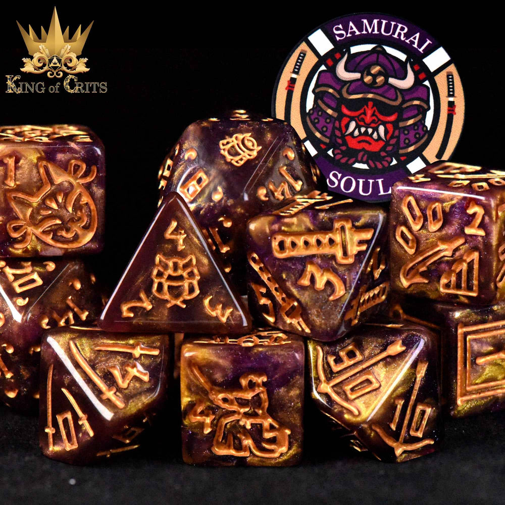 King of Crits Dice Set - Samurai Soul (11-Piece)