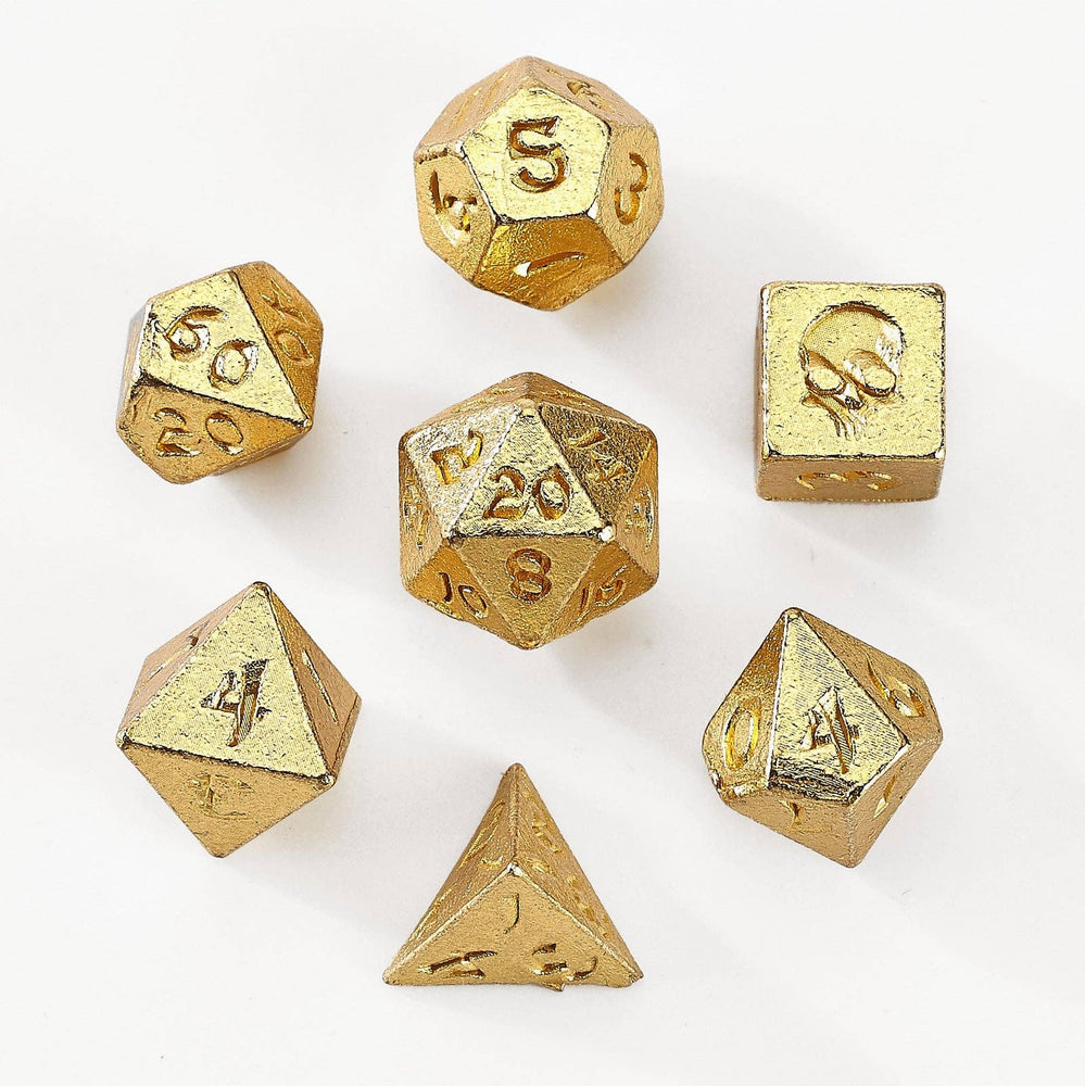 Mini Metal RPG Dice Set - Unseelie Bottle (Gold)