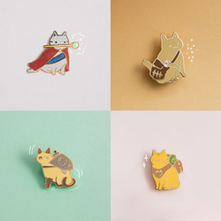 Adventure Cats Enamel Pins - DND party: Healer
