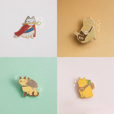 Adventure Cats Enamel Pins - DND party: Adventurer