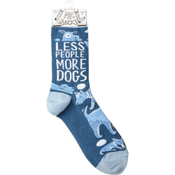 Crew Socks - Less People More Dogs