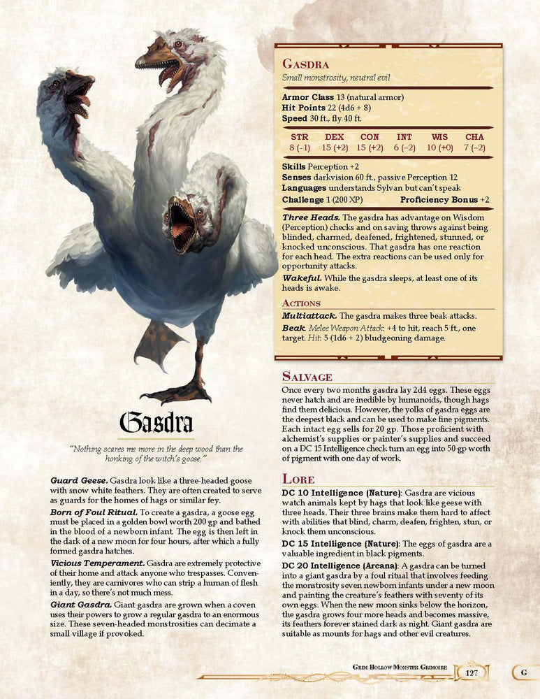 Grim Hollow: The Monster Grimoire (5E)