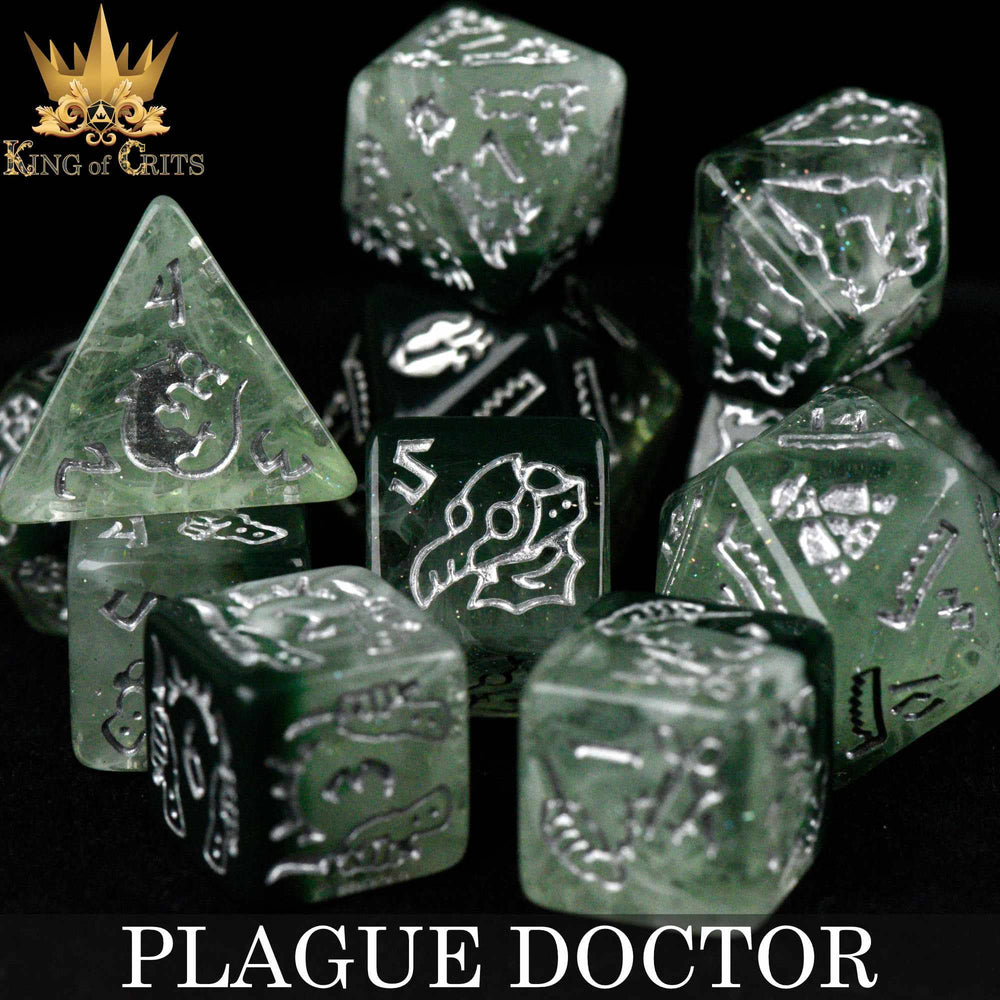 King of Crits Dice Set - Plague Doctor (11-Piece)