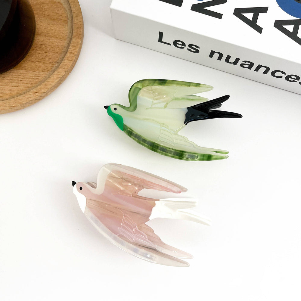 Hair Clip - Pink Swallow