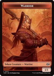 Dragon (0011) // Warrior Double-Sided Token [Tarkir: Dragonstorm Tokens]