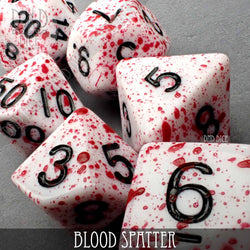 RPG Dice Set - Blood Spatter