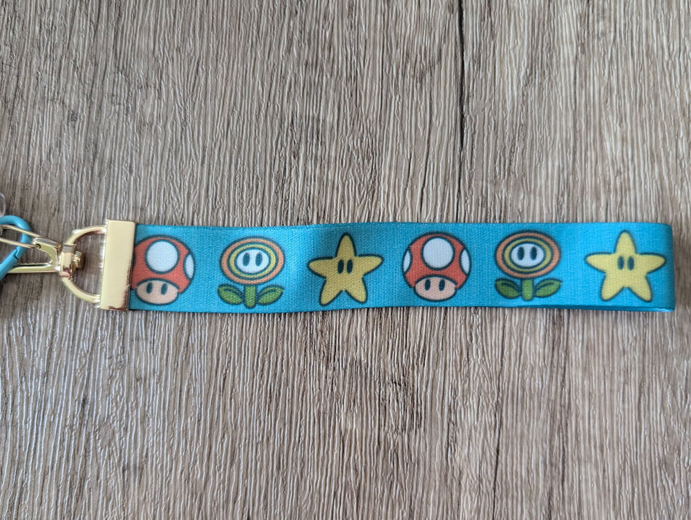 Wristlet Lanyard & Keychain Charms - Super Mario