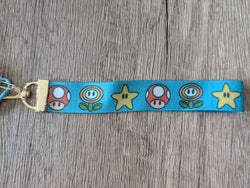 Wristlet Lanyard & Keychain Charms - Super Mario