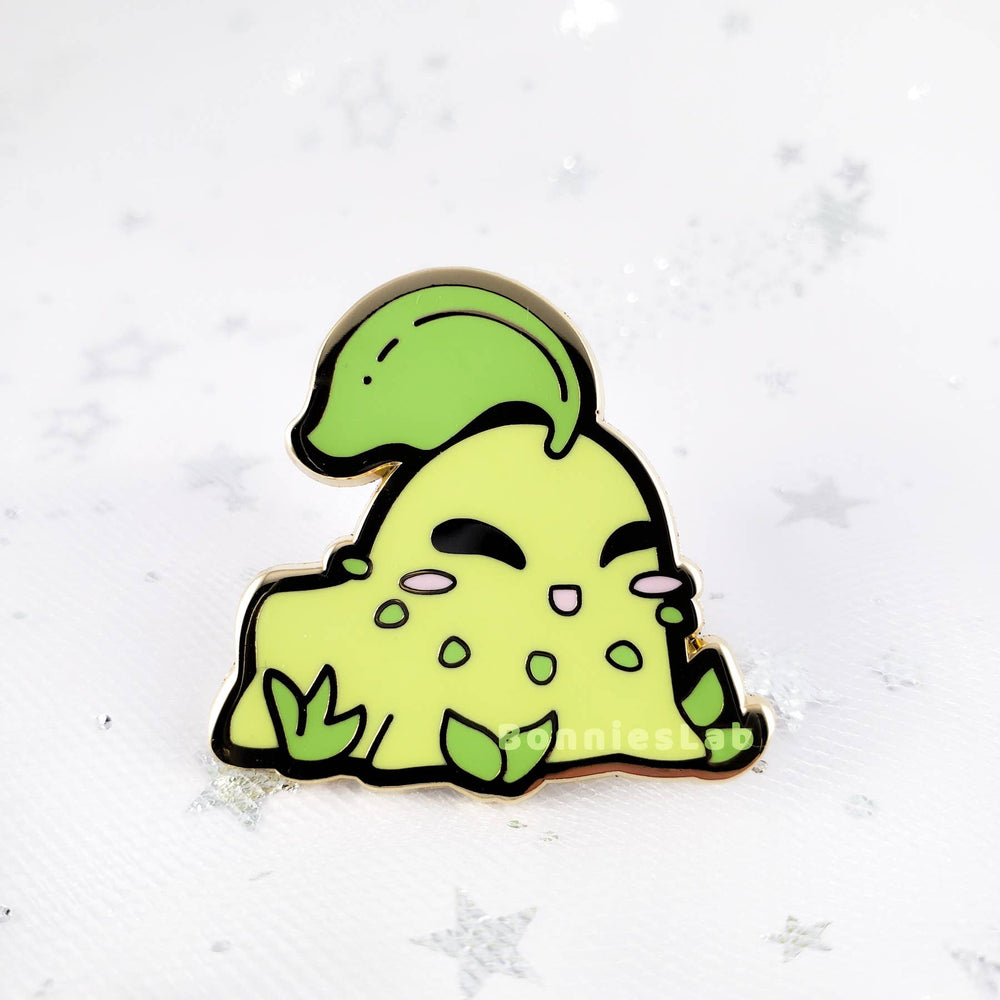 Enamel Pin - Chikorita