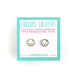 Enamel Earrings - Skull