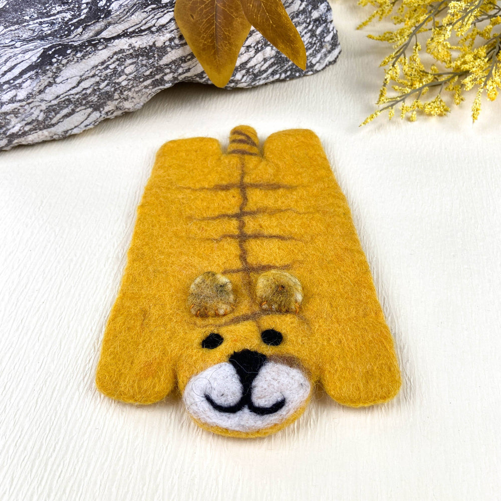 Animal Rug Coaster - Yellow Tiger