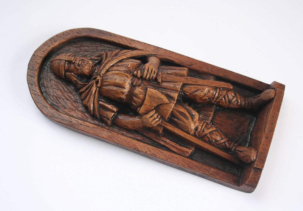 Reproduction Medieval Carving - Viking Warrior Plaque