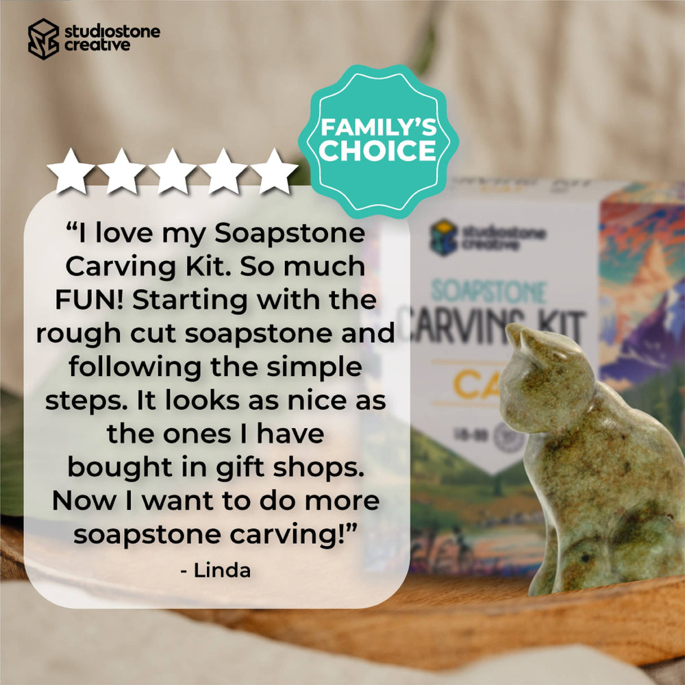 Soapstone Carving Kit - Cat