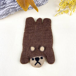 Animal Rug Coaster - Brown Bear
