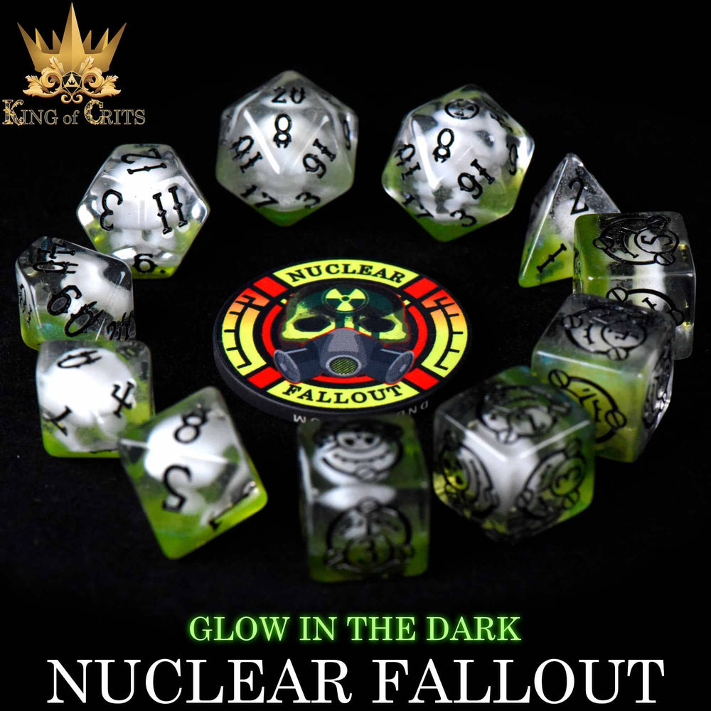 King of Crits Dice Set - Nuclear Fallout (11-Piece)