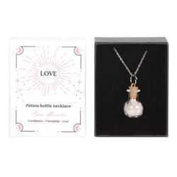 Potion Bottle Necklace - Rose Quartz