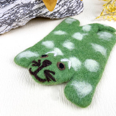 Animal Rug Coaster - Green Cat