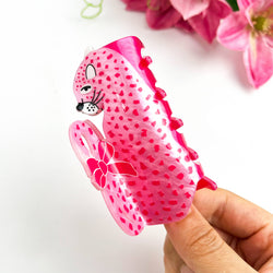 Hair Clip - Pink Leopard Bow