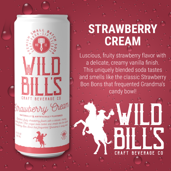 Cane Sugar Craft Soda - Strawberry Cream