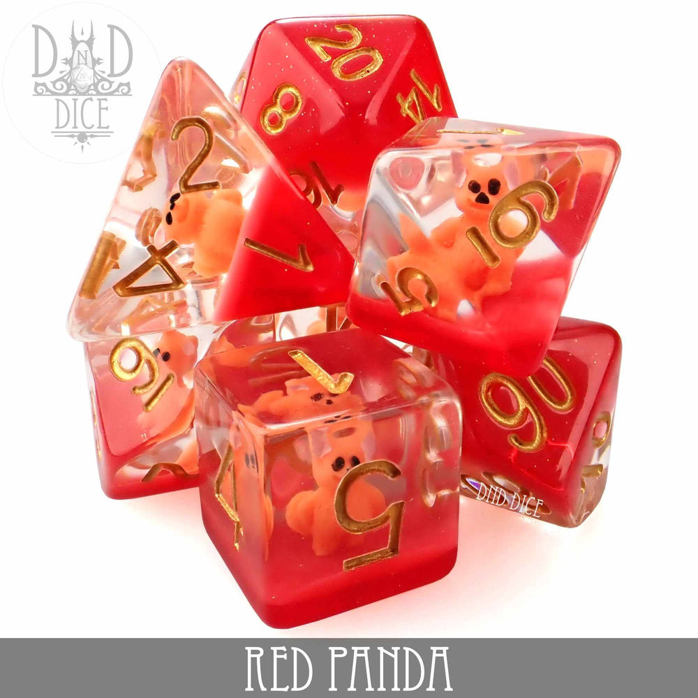 RPG Dice Set - Red Panda