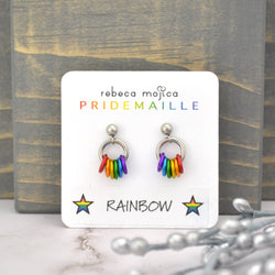 Pridemaille Tiny Hoop Earring - LGBTQ Rainbow