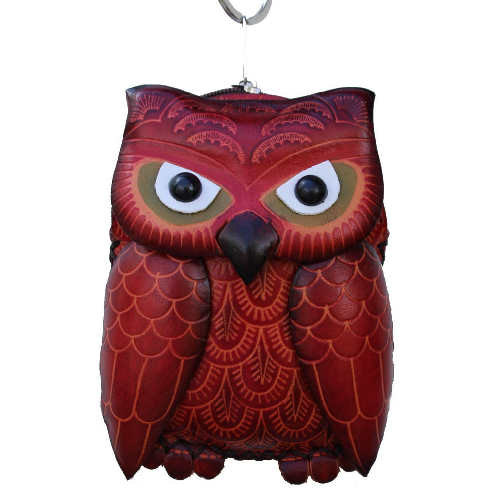 Leather Wristlet - Owl