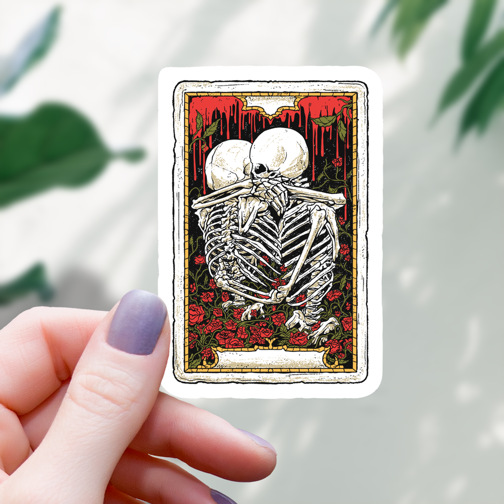 Vinyl Sticker - Skeleton Lovers Tarot