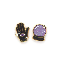 Enamel Earrings - Fortune Teller