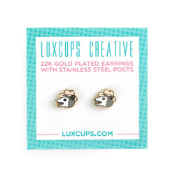 Enamel Earrings - Possum