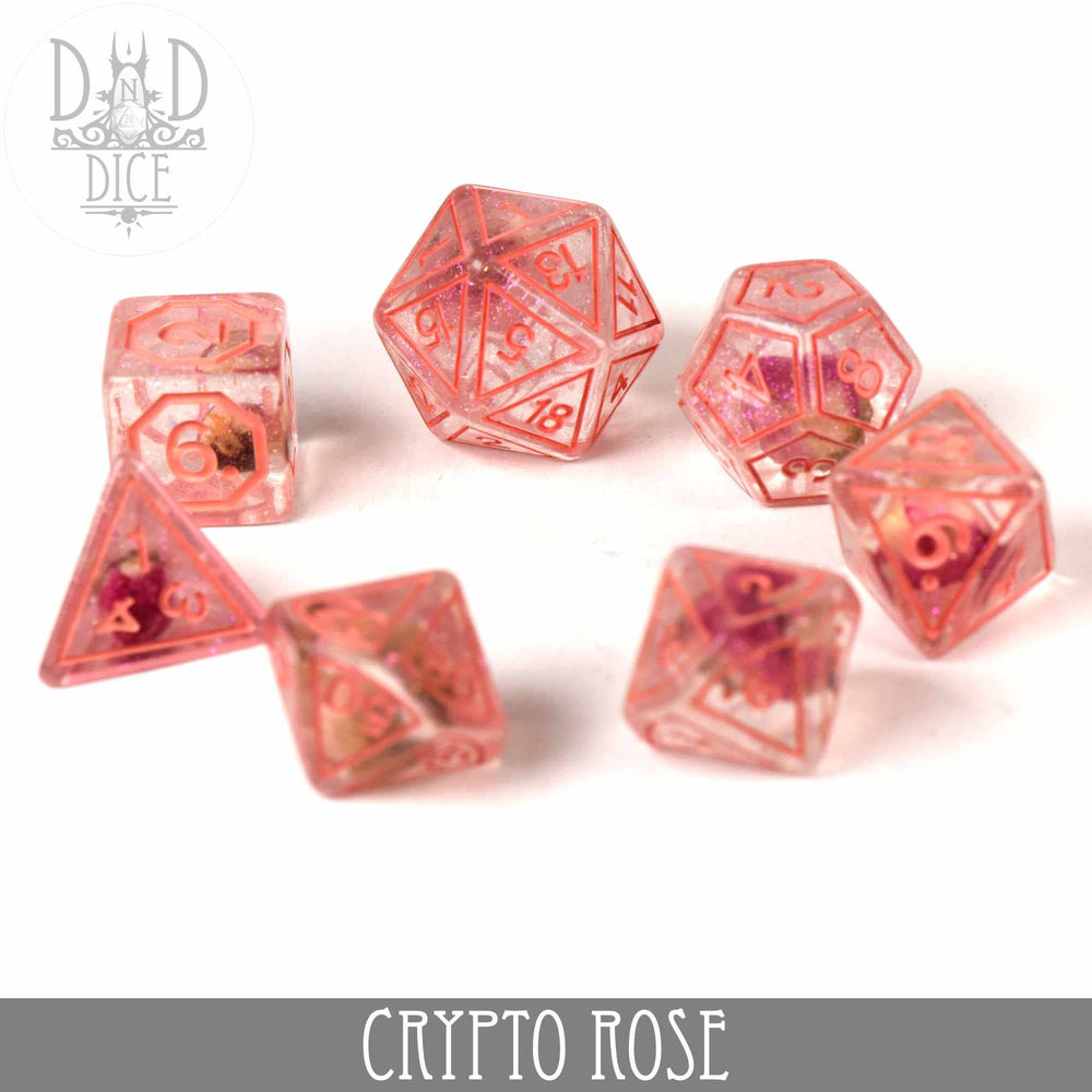 RPG Dice Set - Crypto Rose