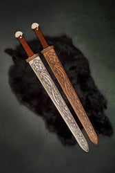 Mini Wooden Viking Sword - Dark Stain