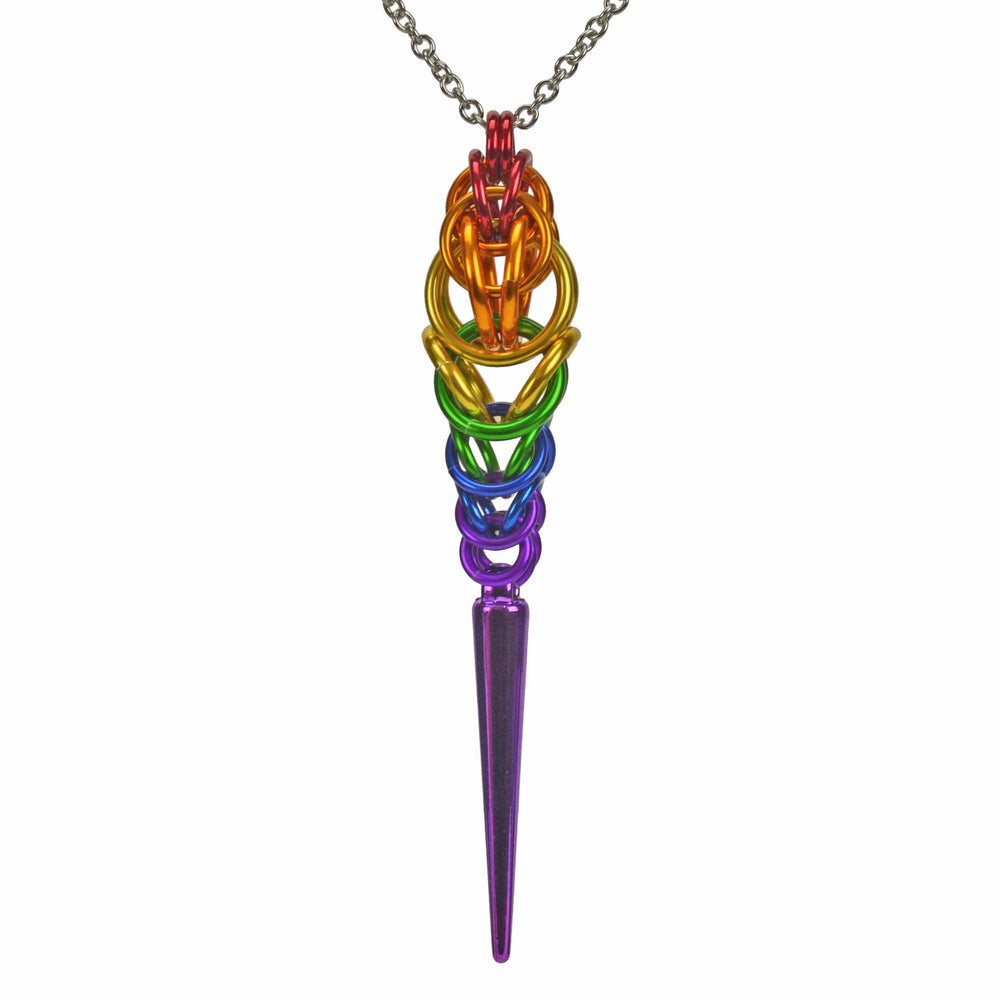 Pridemaille Spike Pendant - LGBTQ Rainbow
