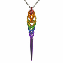 Pridemaille Spike Pendant - LGBTQ Rainbow