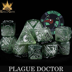 King of Crits Dice Set - Plague Doctor (11-Piece)