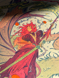 Riso Print - Dragon Warrior
