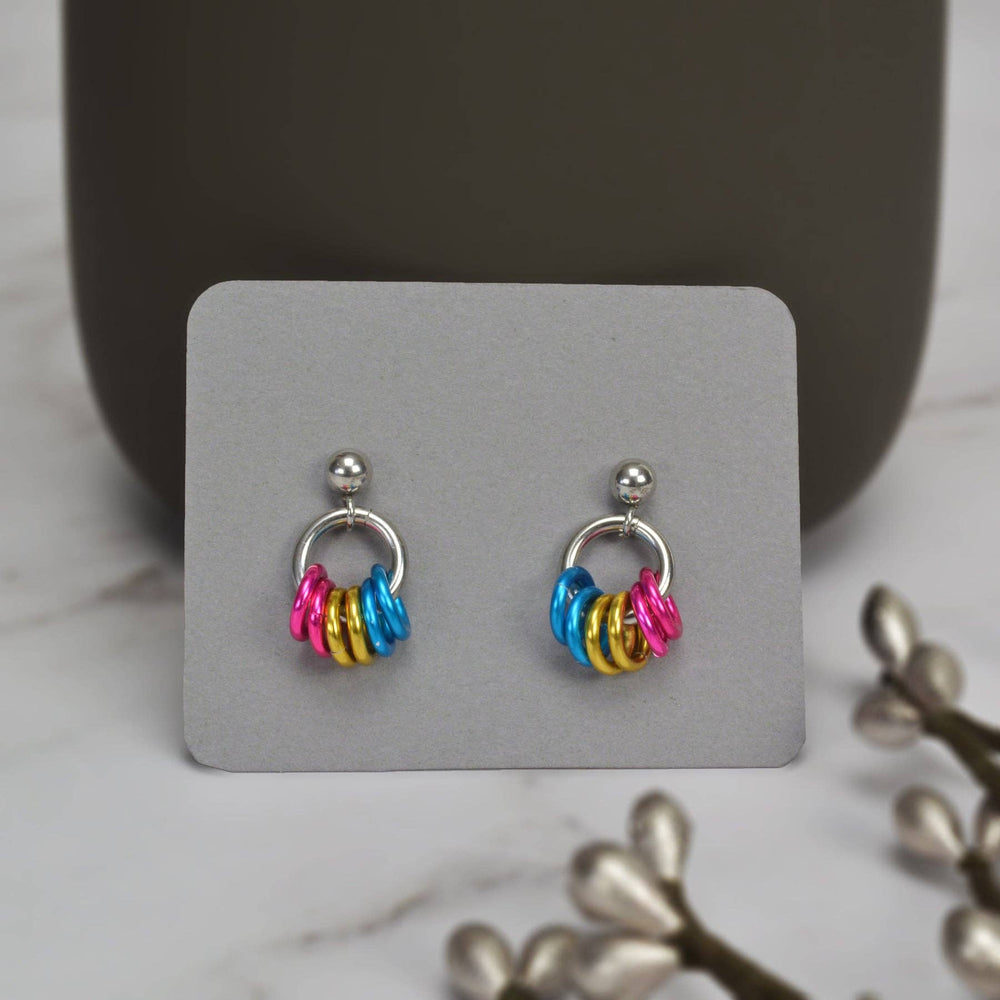 Pridemaille Tiny Hoop Earring - Pansexual