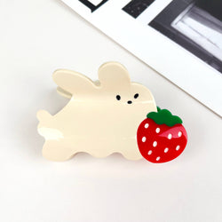 Hair Clip - Strawberry Rabbit