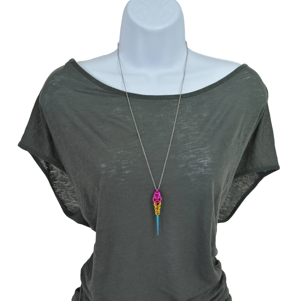 Pridemaille Spike Pendant  - Bisexual