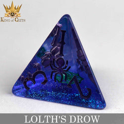 King of Crits Dice Set - Lolth's Drow (11-Piece)