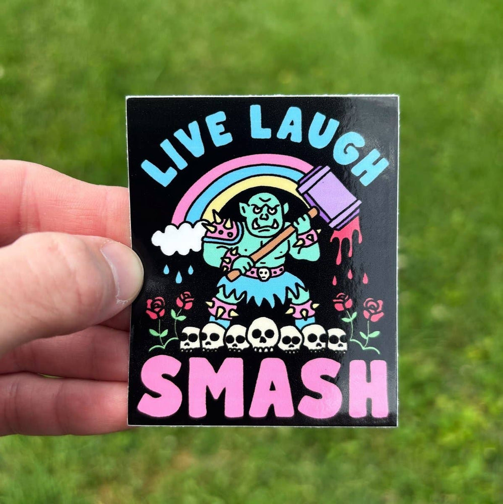 Vinyl Sticker - Live Laugh Smash